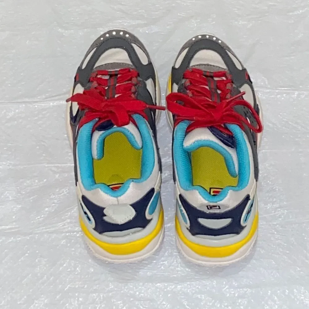 Fila Boveasorus Women’s Sneakers with Red, Blue, and Yellow Accents Size 6 US
